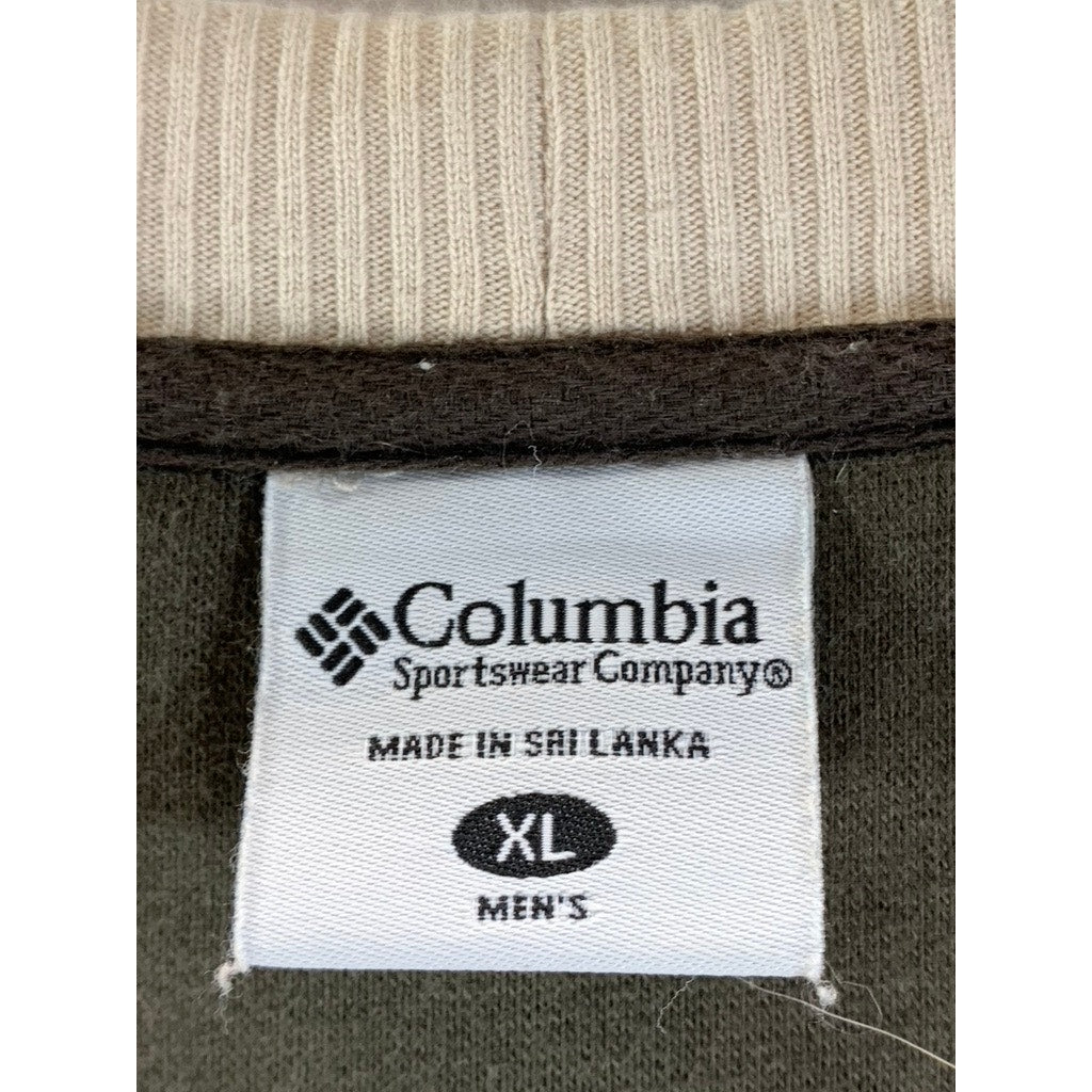 COLUMBIA Sportswear Men's Beige Crewneck Regular-Fit Pullover Sweater SZ XL