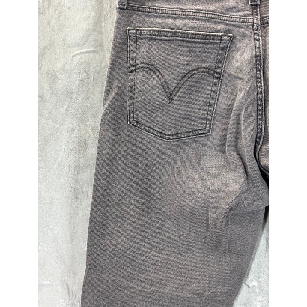 LEVI'S Women's Washed Black High-Rise Button-Fly Wedgie Straight Fit Jeans SZ 32