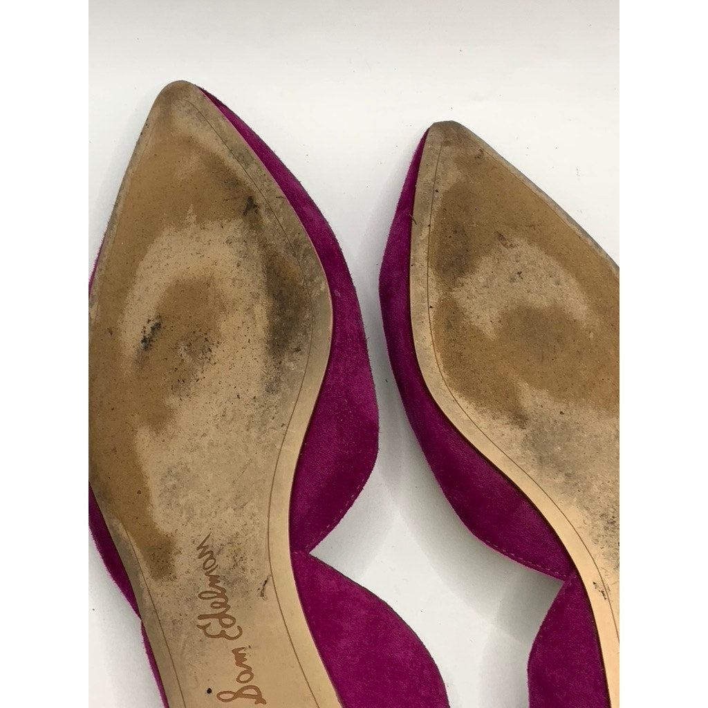 SAM EDELMAN Women's Berry Suede Pointed Toe Rodney D'Orsay Flats SZ 8