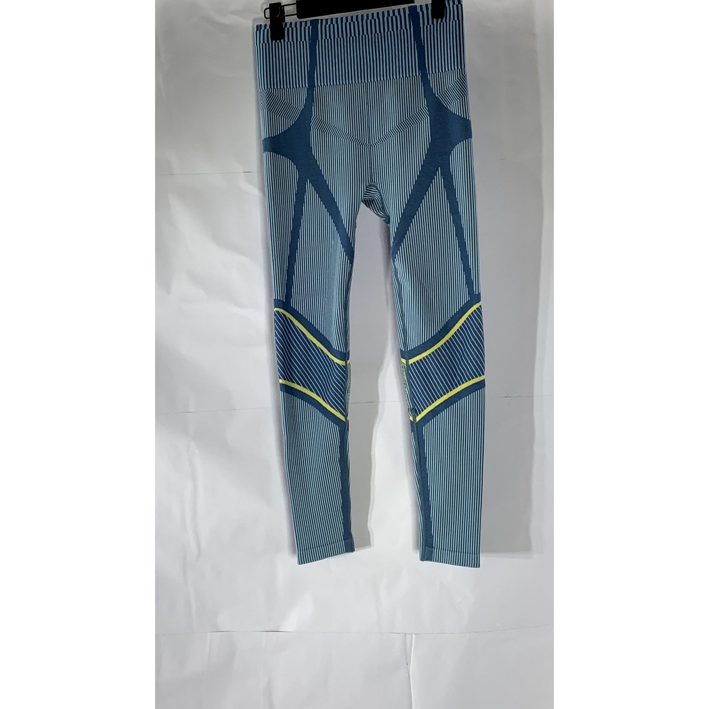 FABLETICS Women's Slate Blue Perforated Seamless Stretch Pull-On Leggings SZ XS