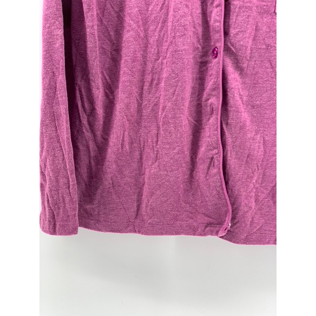 SIMPLY STYLED Pink Button-Up Long Sleeve Pajama Top SZ M