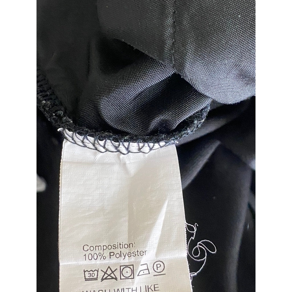 RIHOAS Women's Black Solid Slit-Hem Pull-On Back-Zipper Dress Pants SZ S