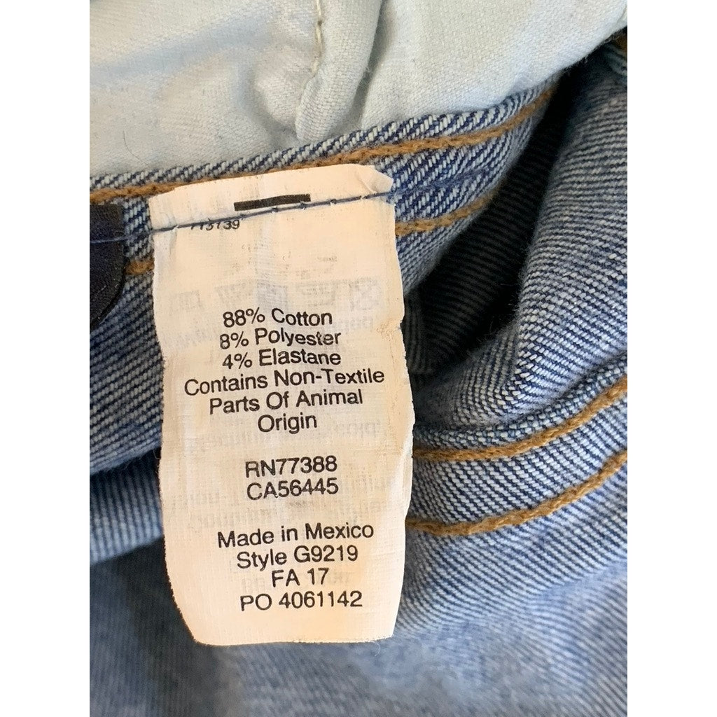 MADEWELL Women's Blue High Riser 10" Skinny Skinny Distressed Hem Jean SZ 28