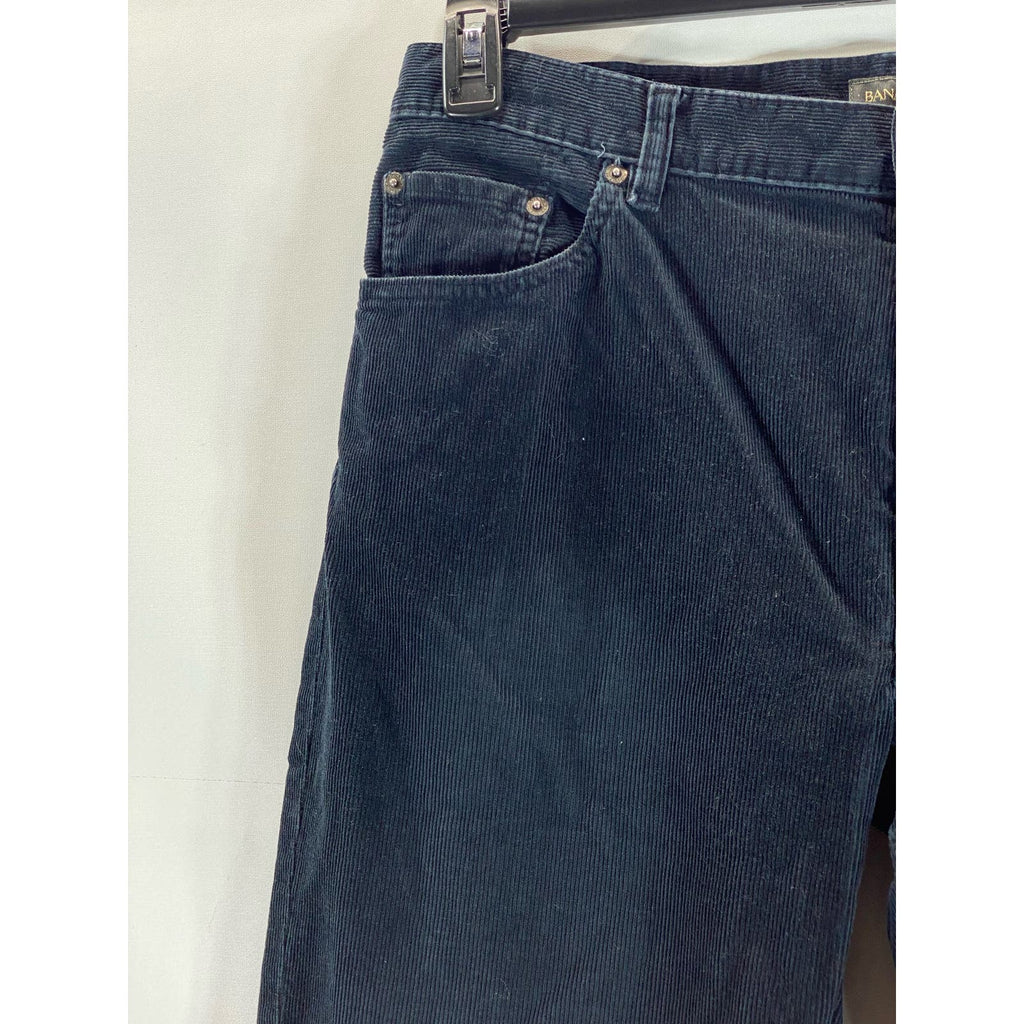 BANANA REPUBLIC Men's Navy Corduroy Straight-Leg Five-Pocket Pant SZ 35X30