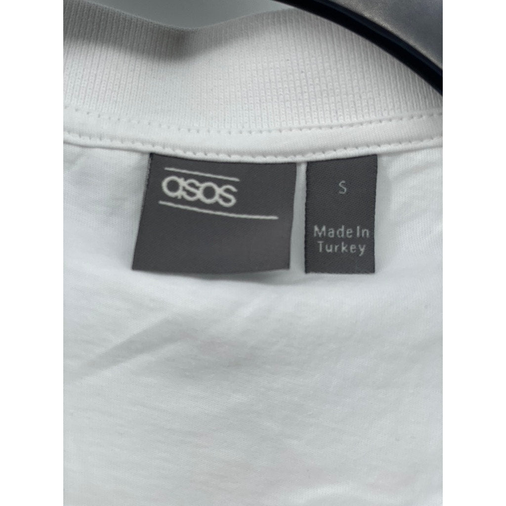 ASOS Men's Bright White Short Sleeve Polo Shirt SZ S