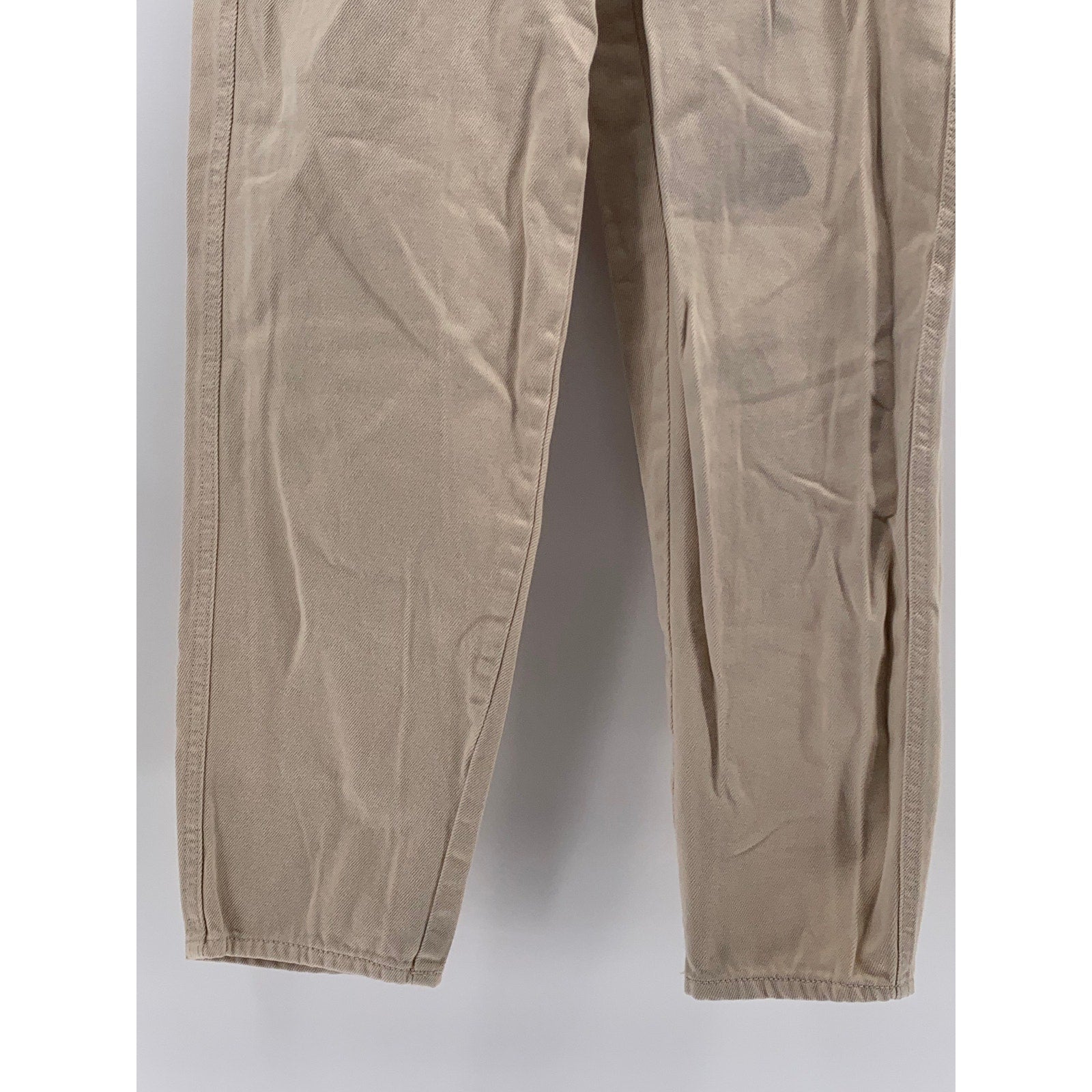 H&M Women's Tan High-Waist Twill Casual Trousers SZ 2