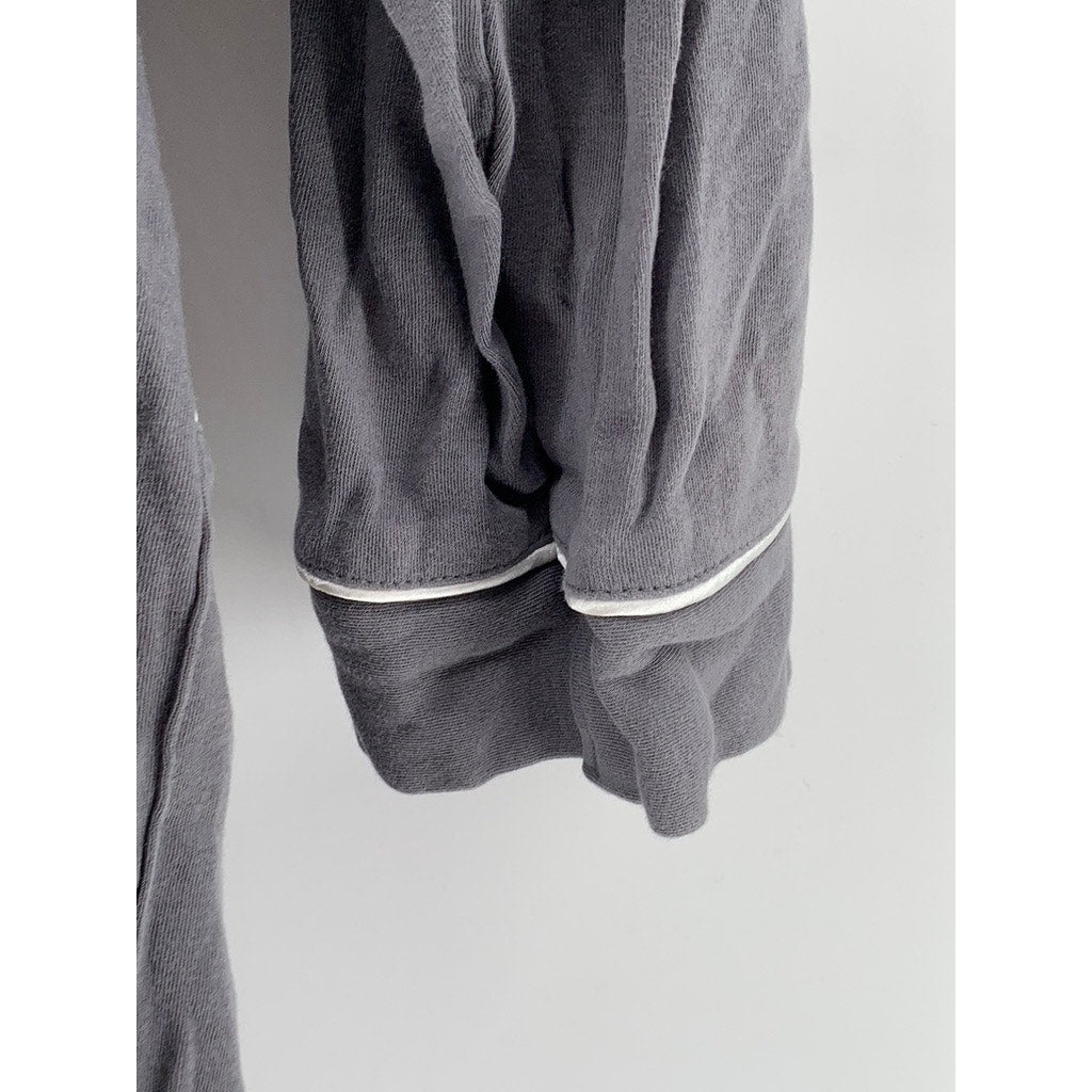 UNBRANDED Men's Gray Solid Wrap Belted Robe SZ SM