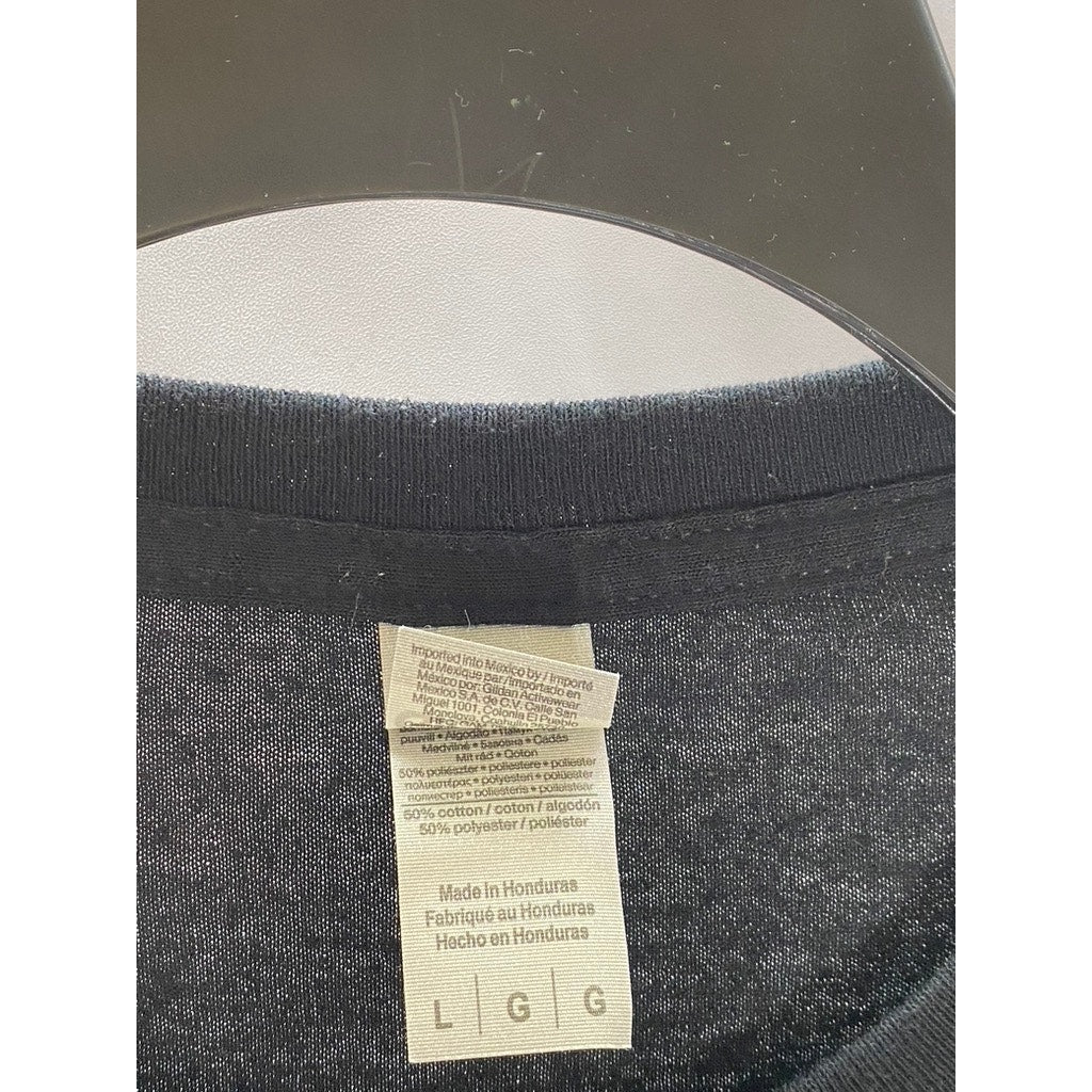 MEISHI SMILE Men's Black Psychic Contagion Crewneck Graphic T-Shirt SZ L