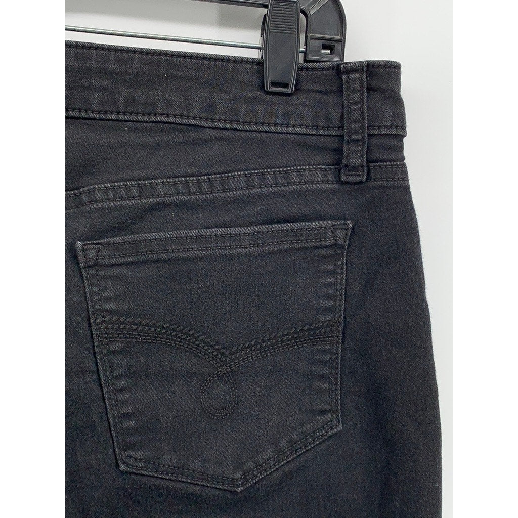 LEE RIDERS Women's Black Solid Mid-Rise Bootcut Jeans SZ 34