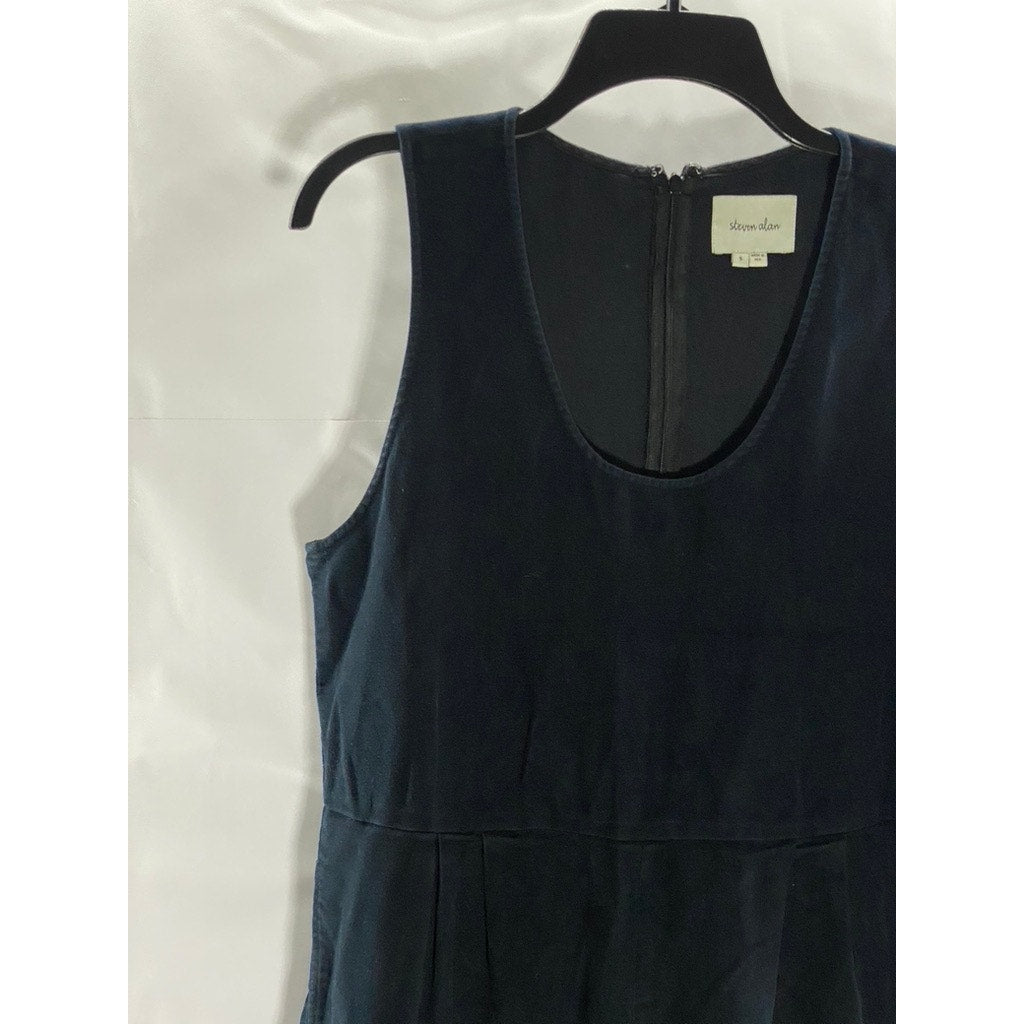 STEVEN ALAN Women's Black Solid Scoop-Neck Sleeveless Jumpsuit SZ S