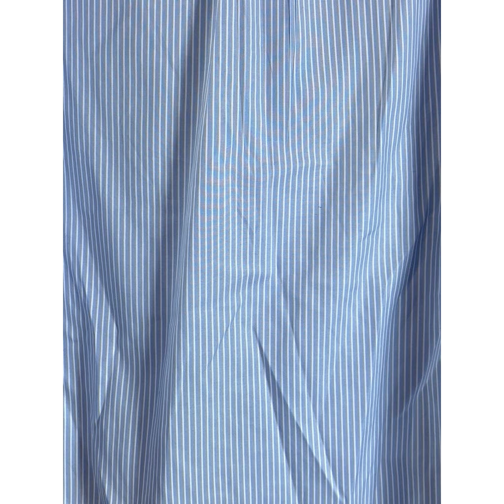 BROOKS BROTHERS Men's Blue Striped Regent-Fit Button-Up Dress Shirt SZ 16.5/32