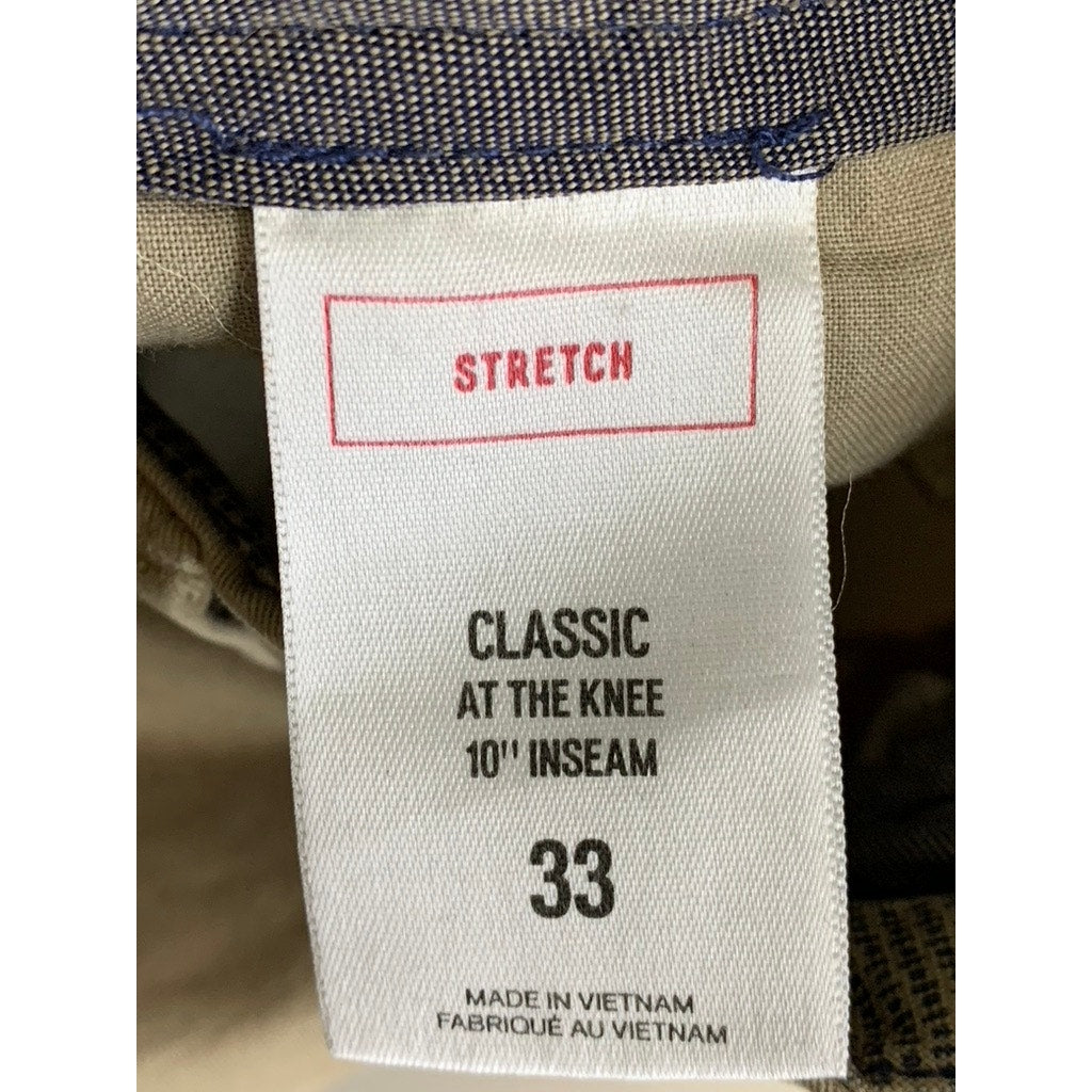 EXPRESS Men's Tan Classic-Fit Stretch Chino Shorts SZ 33