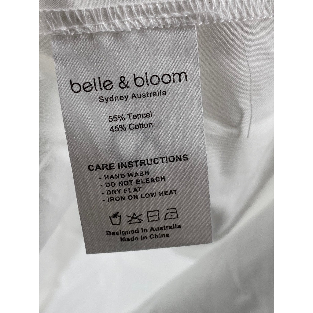 BELLE & BLOOM Women's White Into You Oversized Button-Up Long Sleeve Shirt SZ S