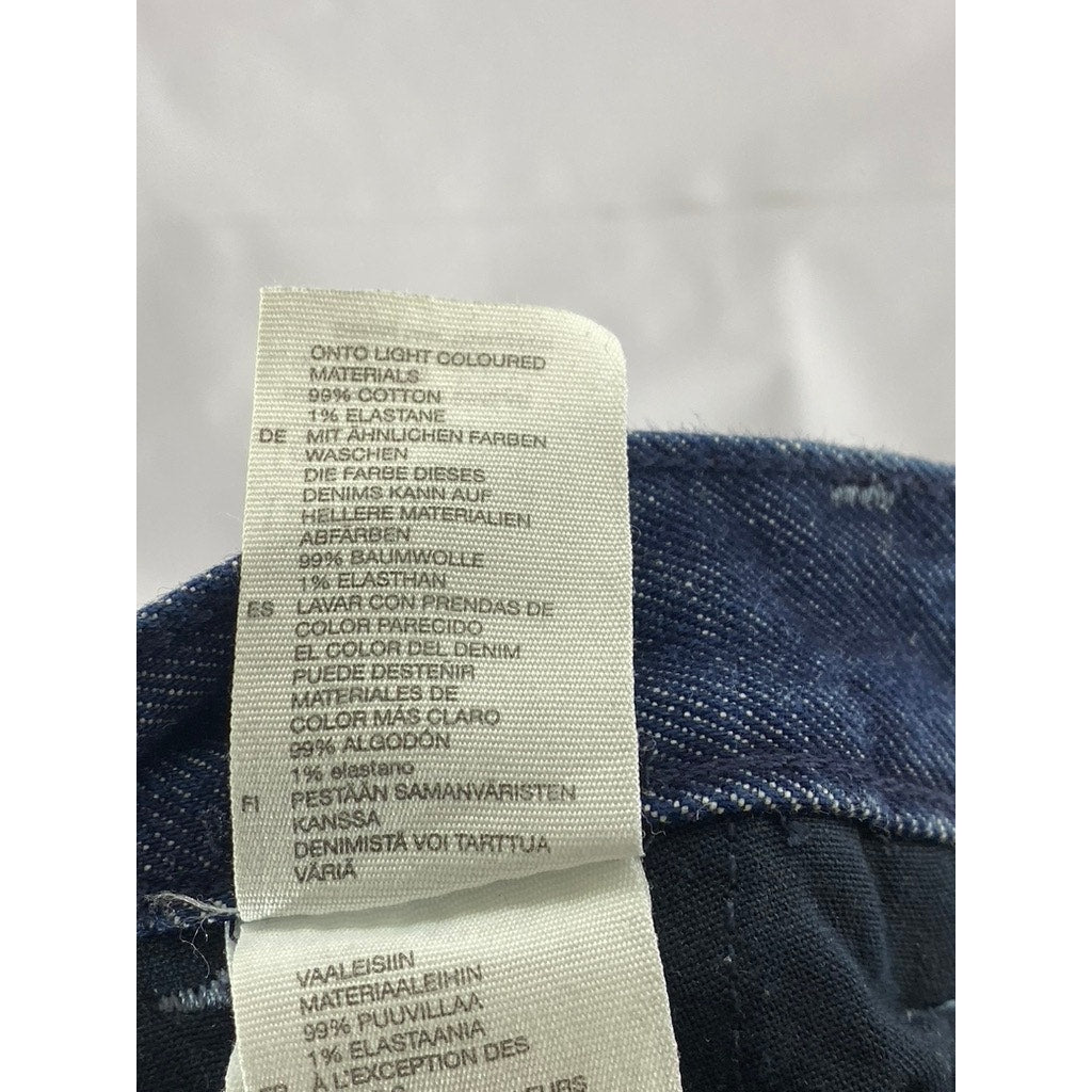 & OTHER STORIES Women's Dark Blue Denim Wide Leg Regular-Fit Jean SZ 27