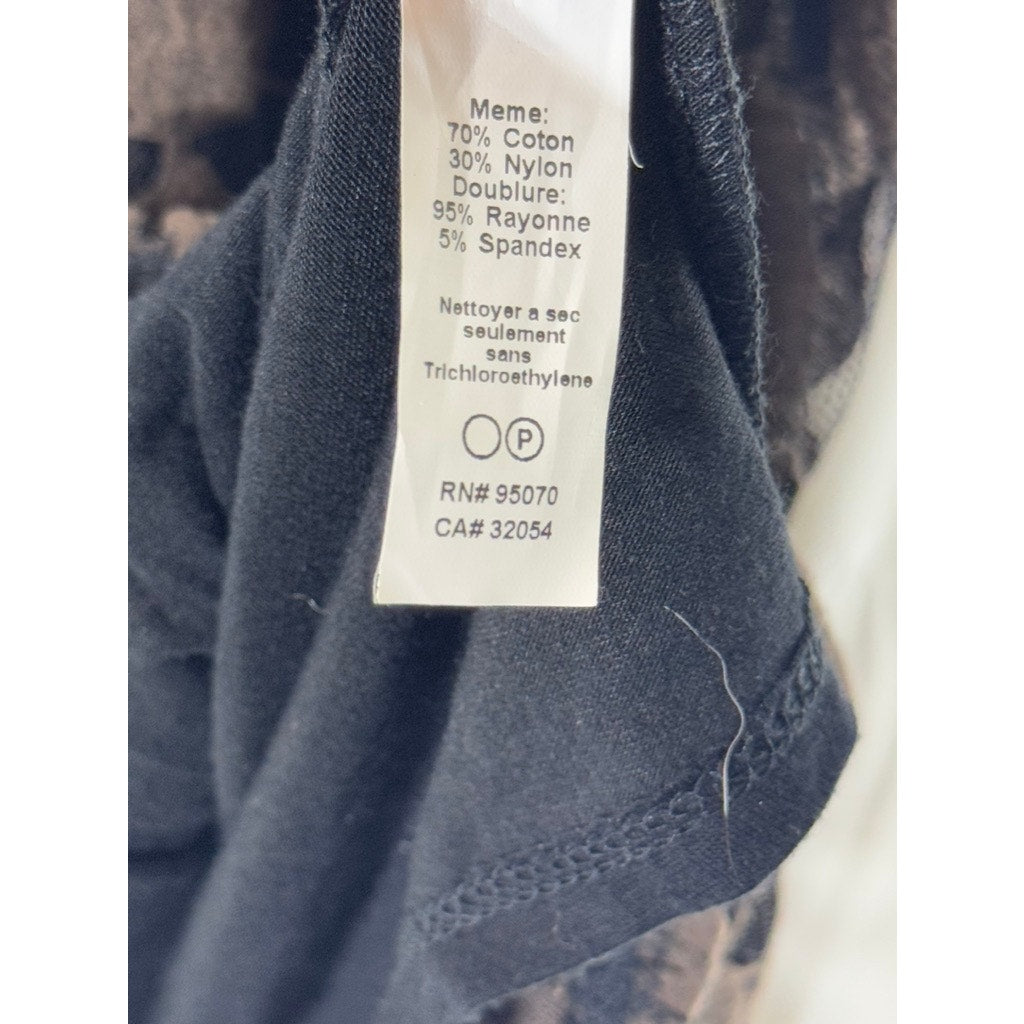 WESTON WEAR ANTHROPOLOGIE Women's Brown Unconditional Osier Lace Mini Dress SZ M