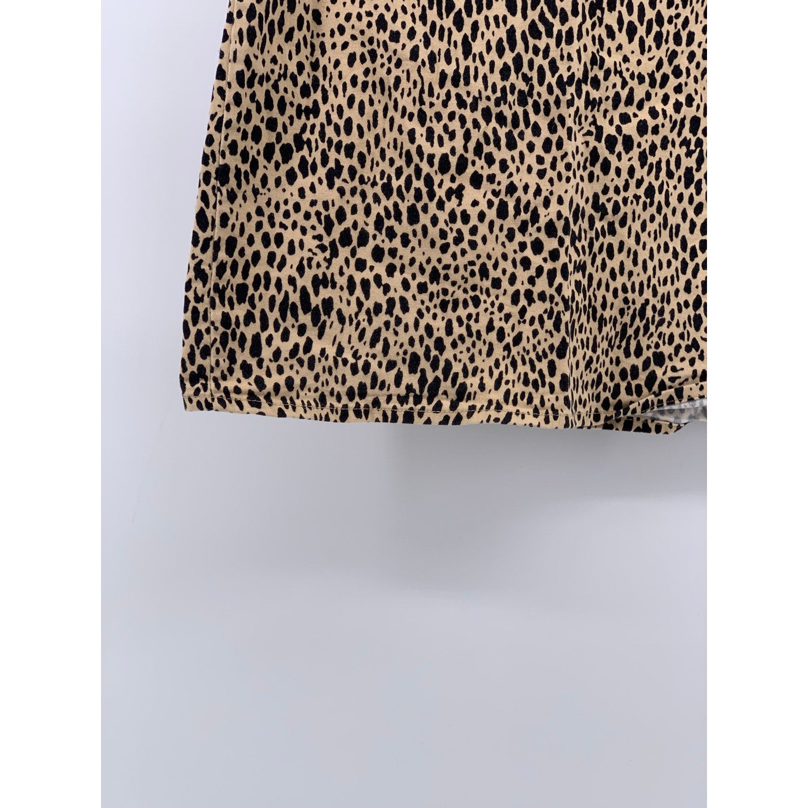BRANDY MELVILLE Women's Brown Leopard Print Straight A-Line Mini Skirt SZ OS