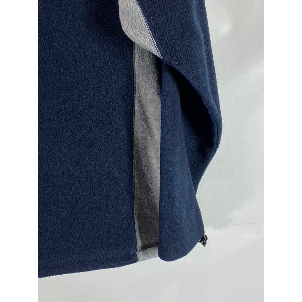 PERRY ELLIS AMERICA Men's Navy/Grey Vintage Quarter-Zip Active Sweater SZ M