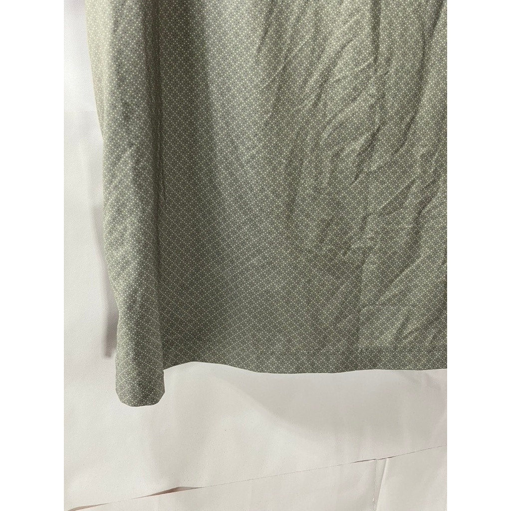 ADIDAS Men's Gray Diamond Print Short Sleeve Golf Polo Shirt SZ L