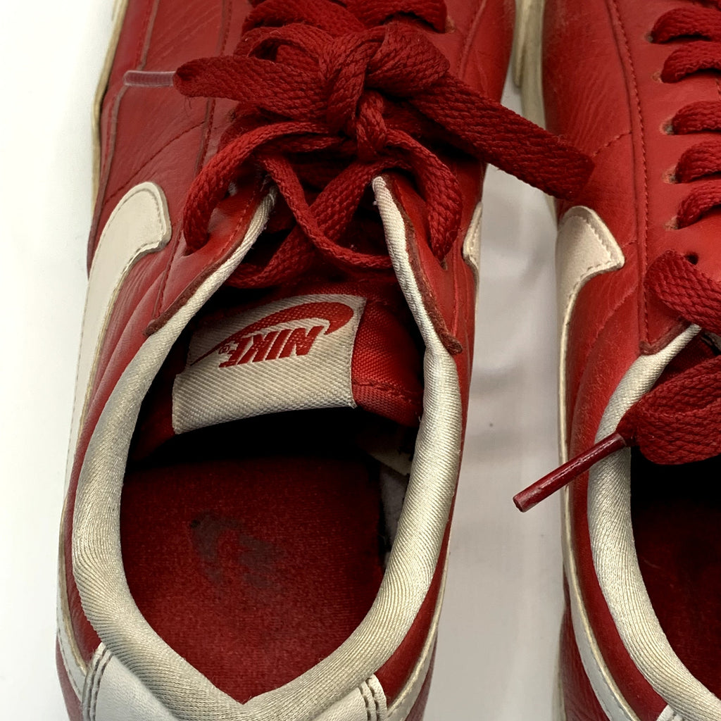 NIKE Women's Burgundy/White Blazer Low-Top Lace-Up Sneakers SZ 7.5