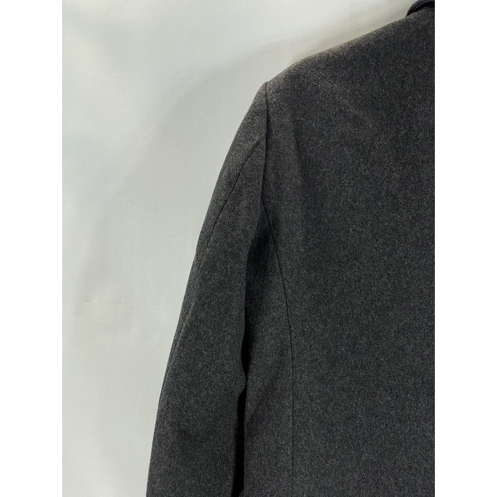 THE KOOPLES Men's Charcoal Classic Feltro Three-Button Coat SZ 44(US XS)