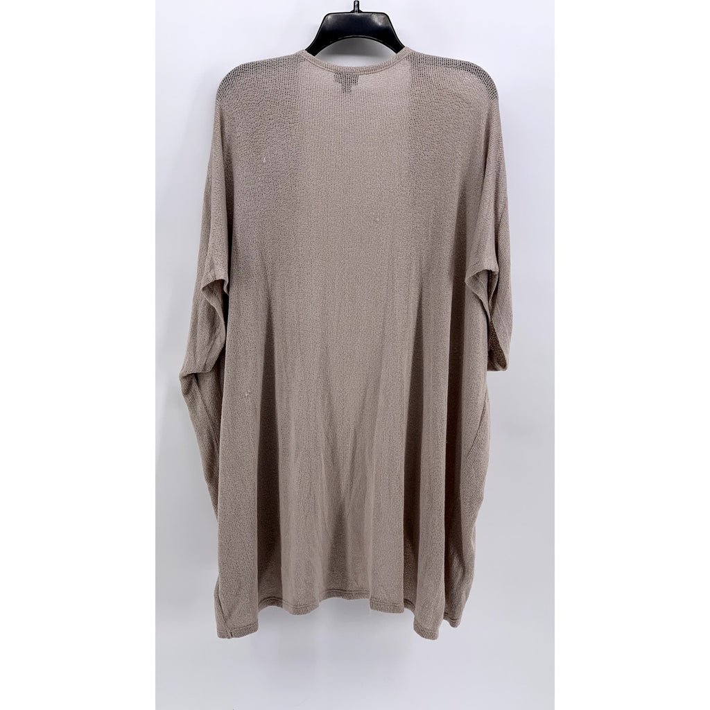 TORRID Women's Plus Beige Short Sleeve Cocoon Open-Front Cardigan SZ 2