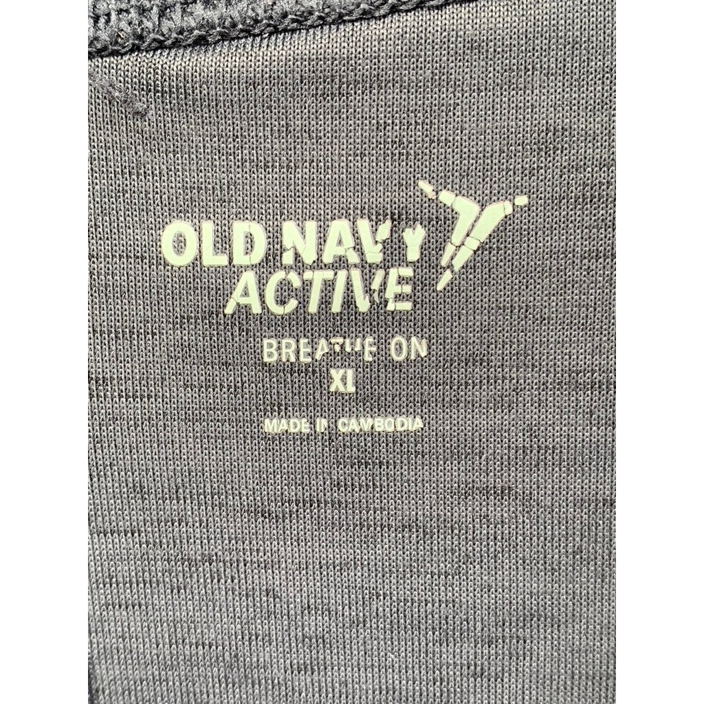 OLD NAVY Women's Black Active Long Sleeve Hooded Sweatshirt SZ XL