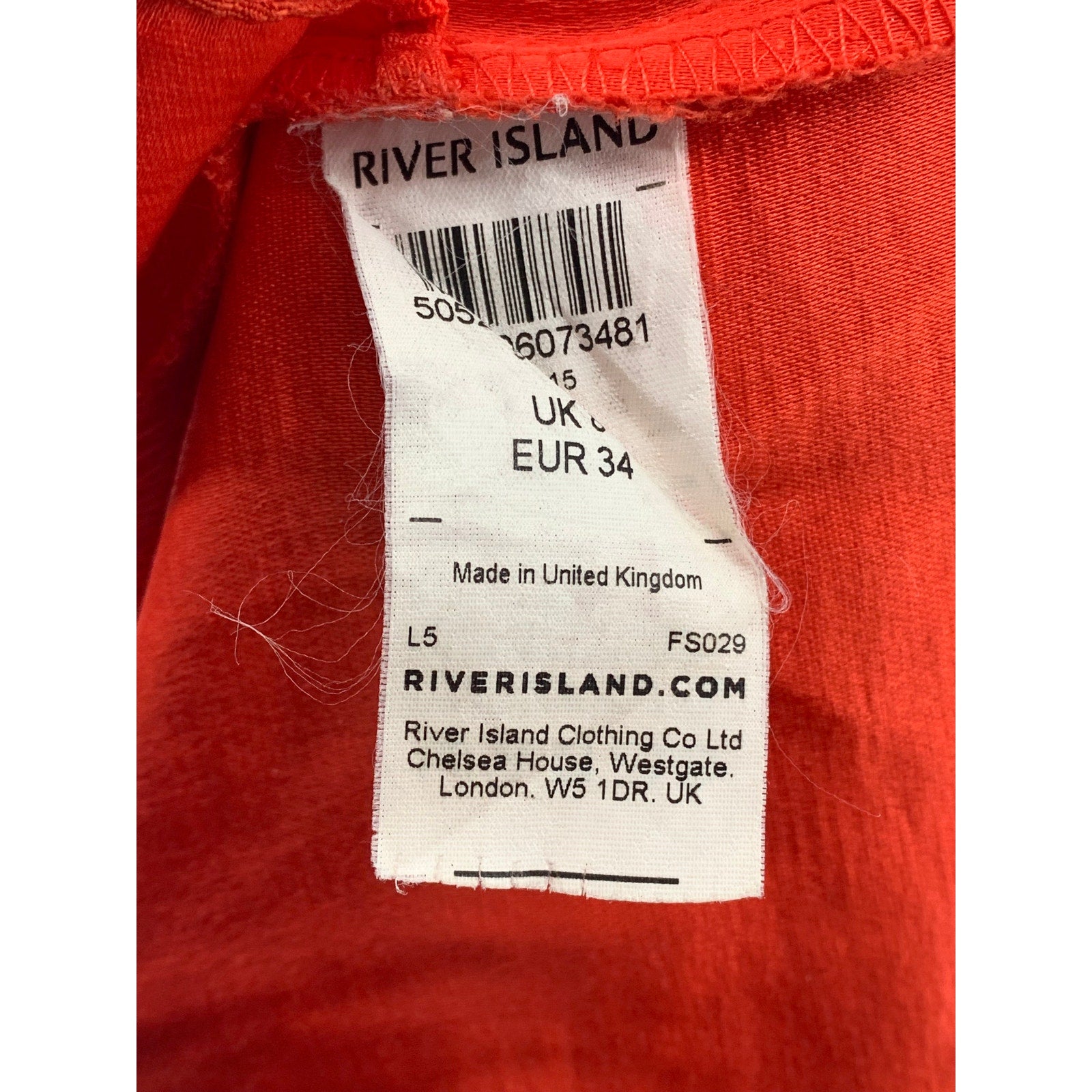 RIVER ISLAND Women's Orange Solid Side-Slit Belted Pencil Midi Skirt SZ 8