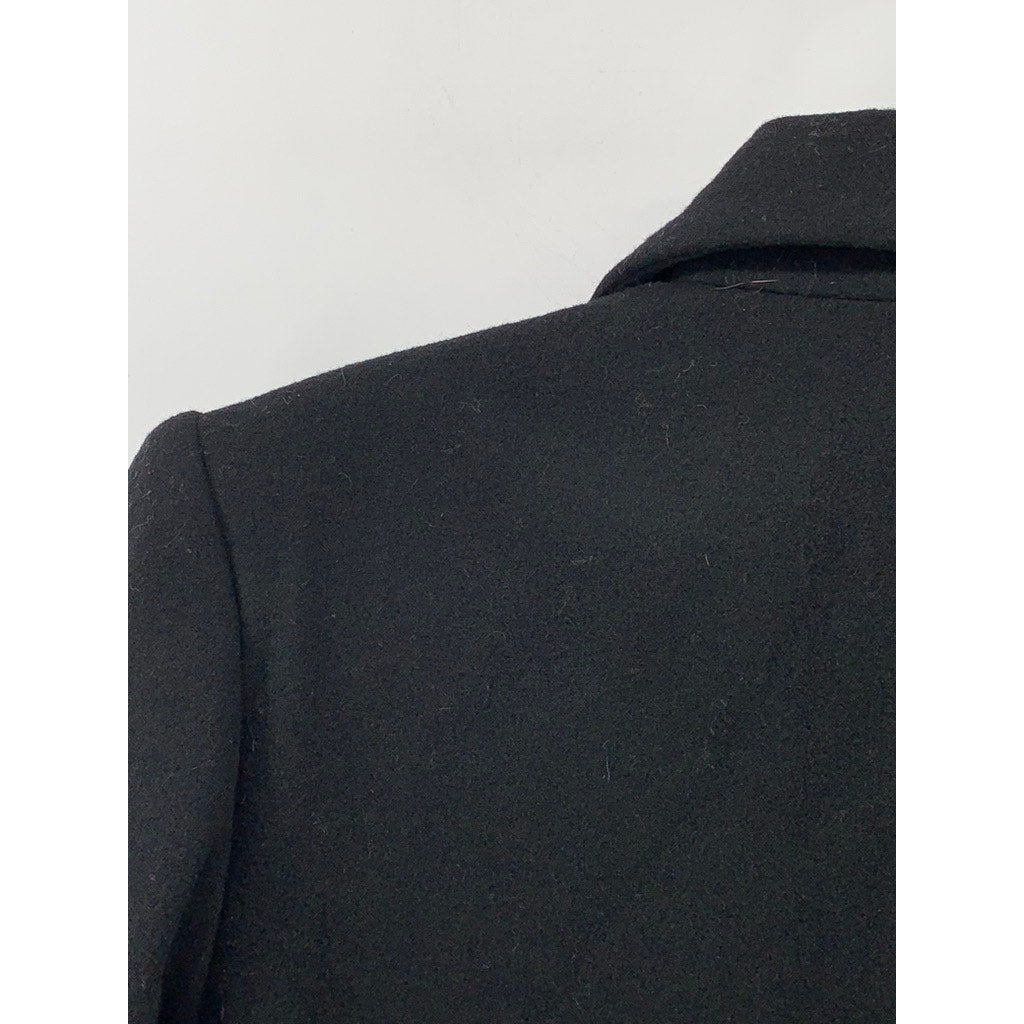 DONNYBROOK Women's Petite Black Wool Double Breast Coat SZ 12P