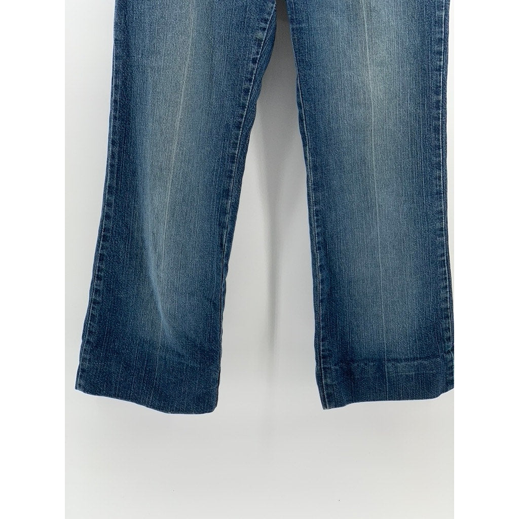 STYLE & CO Women's Dark Blue Denim Straight-Leg Five-Pocket Jeans SZ 8