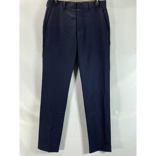 J. CREW Men's Navy Ludlow Slim-Fit Flat Front Stretch Wool Suit Pants SZ 29X32