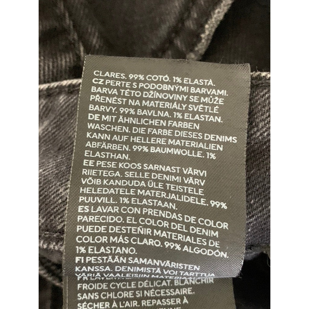 DIVIDED By H&M Women's Black Solid Raw-Hem Skinny-Leg Five-Pocket Jean SZ 12