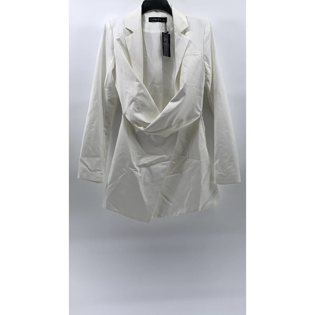 LIONESS Women's White VIP Only Long Sleeve Mini Dress SZ S