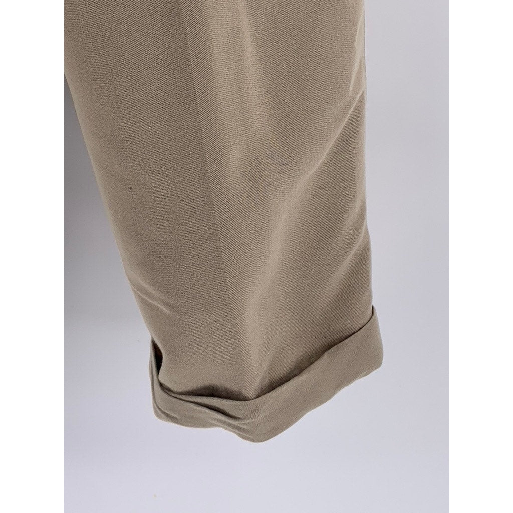 CHAPS RALPH LAUREN Men's Tan Pleated Regular Fit Cuffed Pants SZ 34