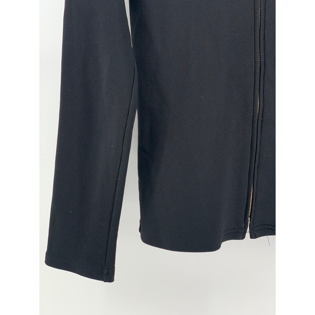 ALLY B Women's Black Zip-Up Long Sleeve Blazer SZ S