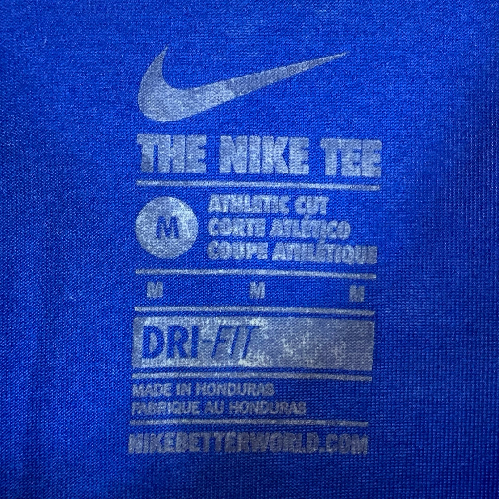 NIKE Men's Blue Dri-Fit Swingman Legend Athletic-Cut Baseball T-Shirt SZ M