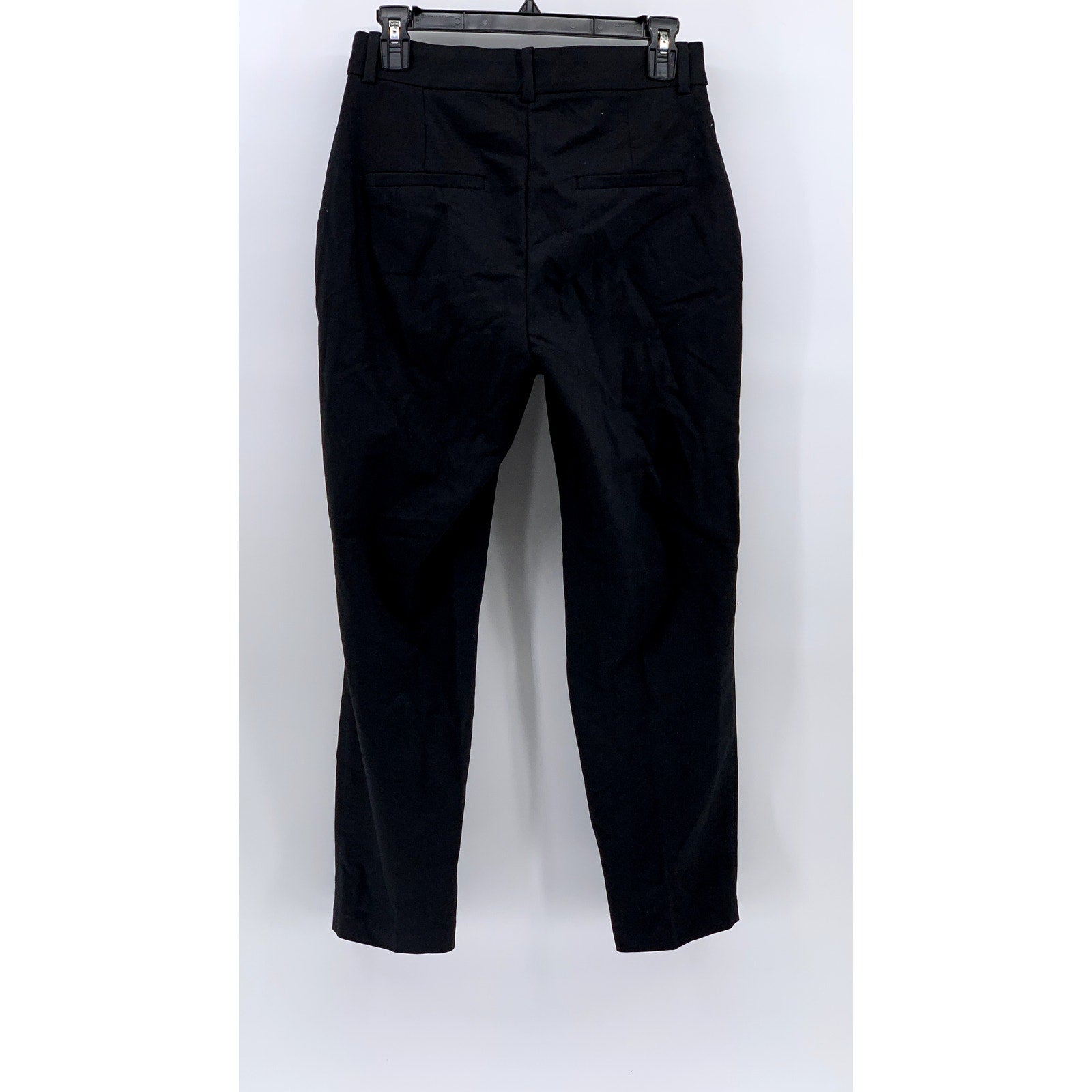 H&M Women's Black Solid Mid-Rise Skinny-Leg Pants SZ 6