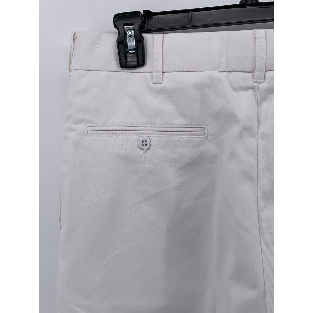 DSCP BY BREMEN BOWDON Men's White Solid Regular-Fit Wide-Leg Pants SZ 34