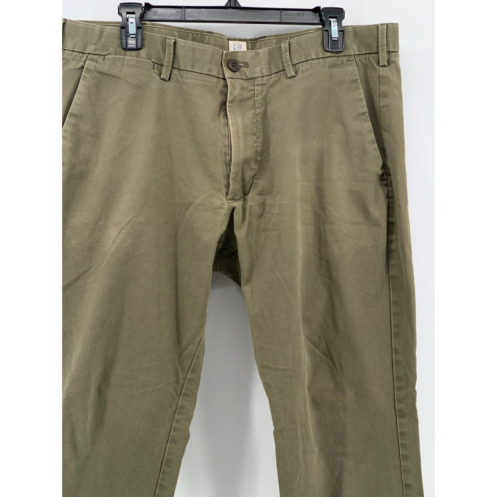 GAP Men's Olive Green Solid Slim Chino Pants SZ 36X30