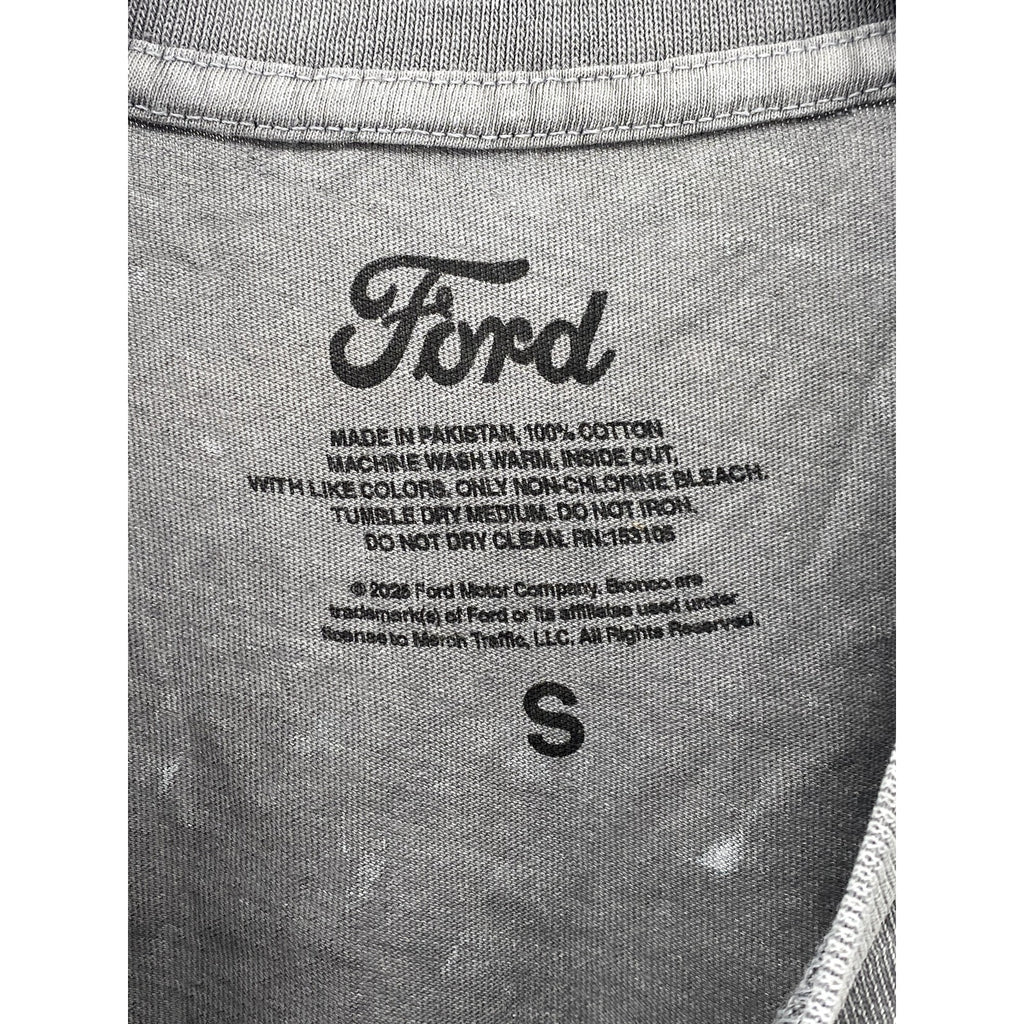 FORD Men's Darek Gray Crewneck Short Sleeve Bronco Truck Graphic T-Shirt SZ S