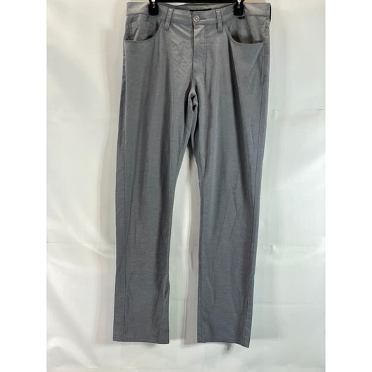 TRAVIS MATHEW Men's Grey Regular-Fit Five-Pocket Open To Close Golf Pants SZ 34