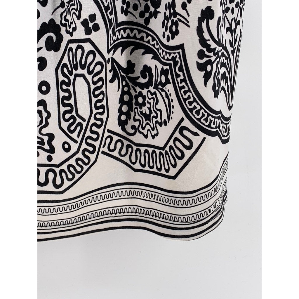 WET SEAL Women's Black-White Y2K Printed Strapless Dress SZ XS