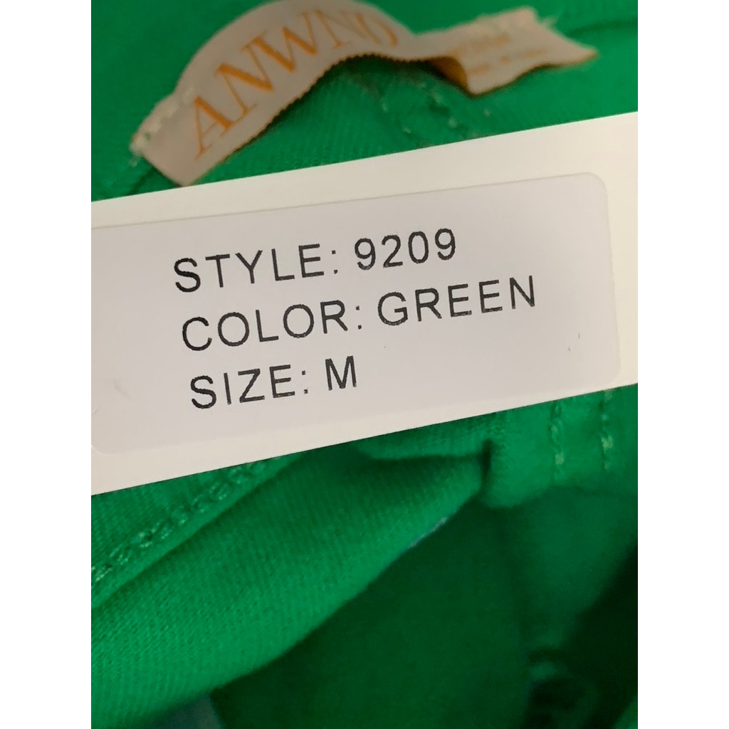 ANWND Women's Bight Dark Green Regular-Fit Denim Four-Pocket Shorts SZ M