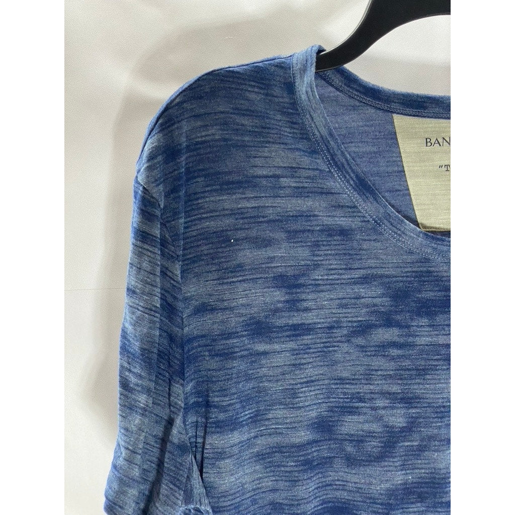 BANANA REPUBLIC Women's Blue Scoop-Neck "The Vintage T" Short Sleeve Top SZ L