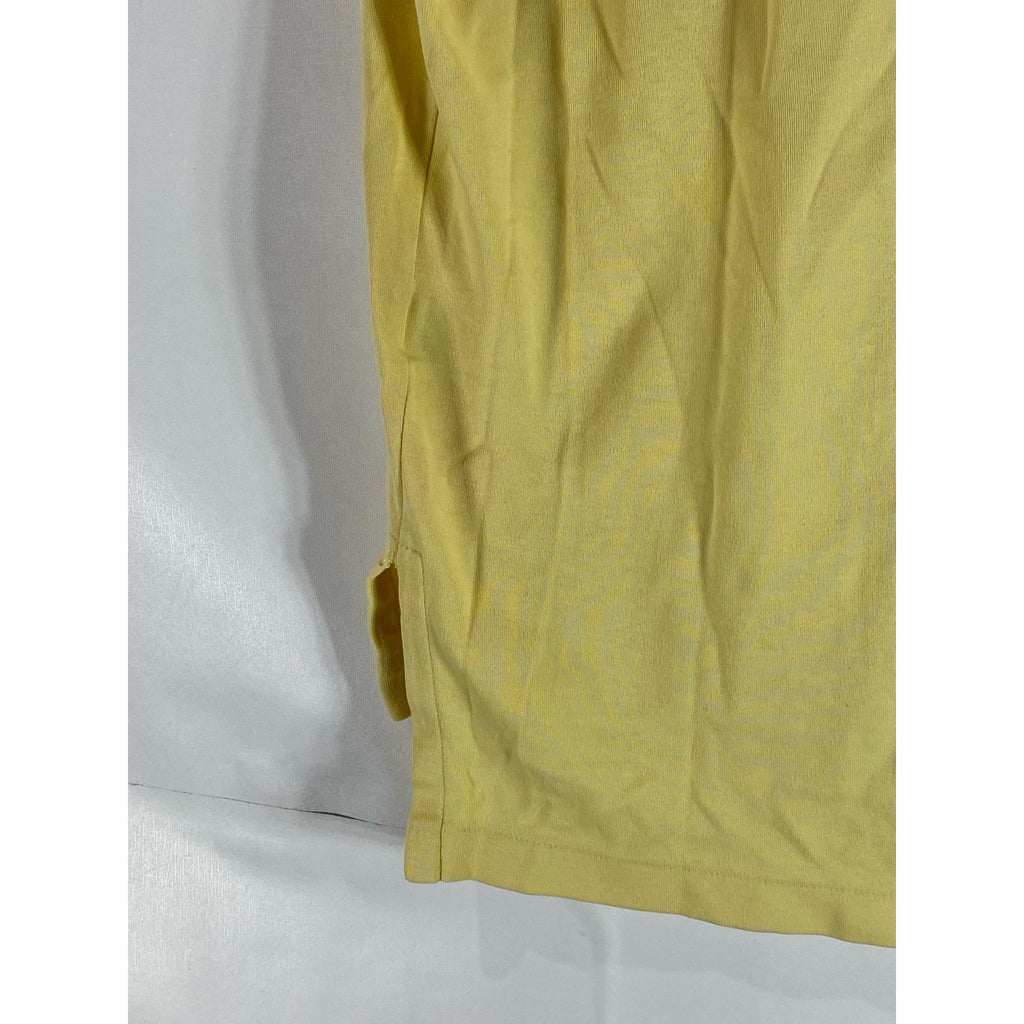 POLO BY RALPH LAUREN Men’s Yellow Regular-Fit Short Sleeve Polo Shirt SZ S