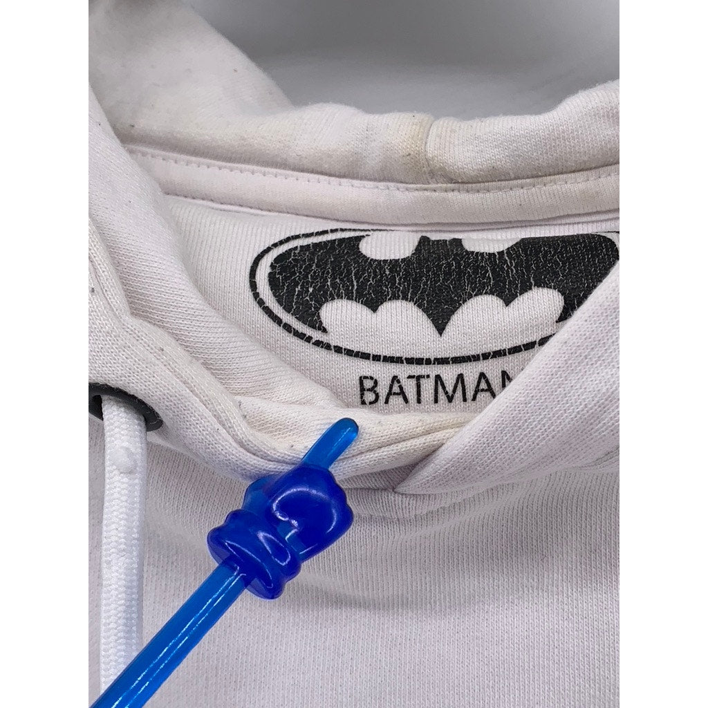 DC COMIC White Batman Graphic Pullover Hoodie SZ L
