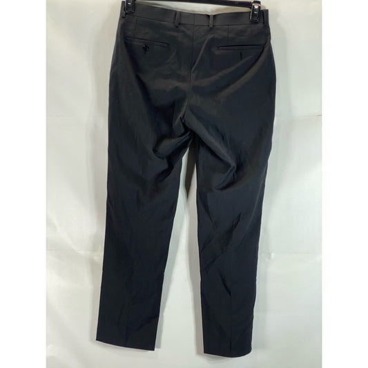 BAR III Men's Black Solid Slim-Fit Wool-Blend Flat Front Suit Pant SZ 34X32