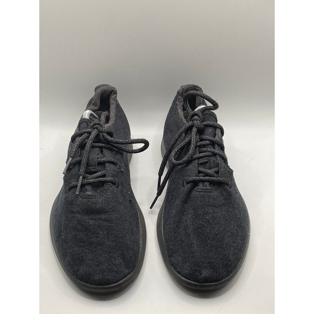 ALLBIRDS Women's Black Wool Lace-Up Lightweight Round-Toe Sneakers SZ 10