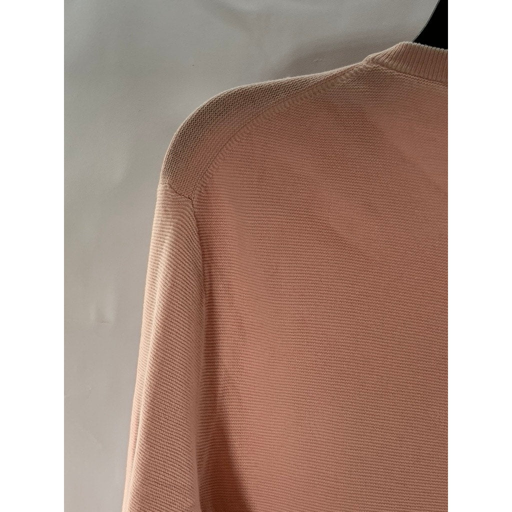 J.CREW Men's Peach Crewneck Cotton Pullover Sweater SZ S