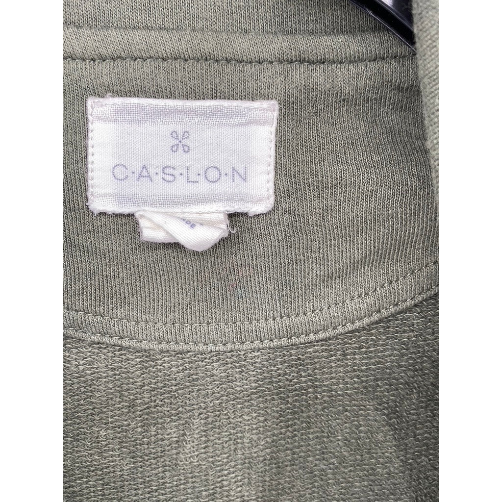 CASLON Women's Olive Green One-Button Notch Collar Blazer SZ S
