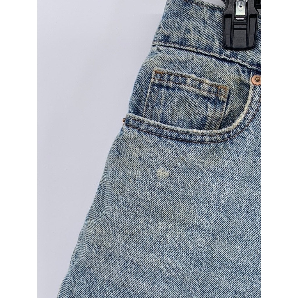H&M Women's Light Blue Denim Cuffed Five Pocket Shorts SZ 12